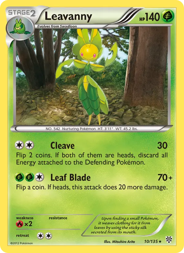 Leavanny — Plasma Storm card #10