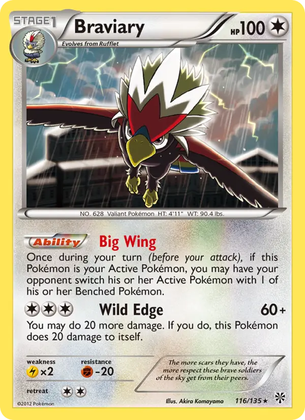 Braviary — Plasma Storm card #116