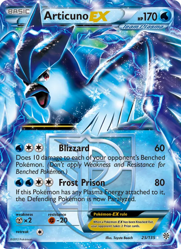 Articuno-EX — Plasma Storm card #25