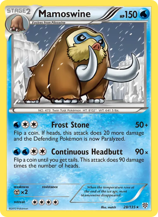 Mamoswine — Plasma Storm card #28