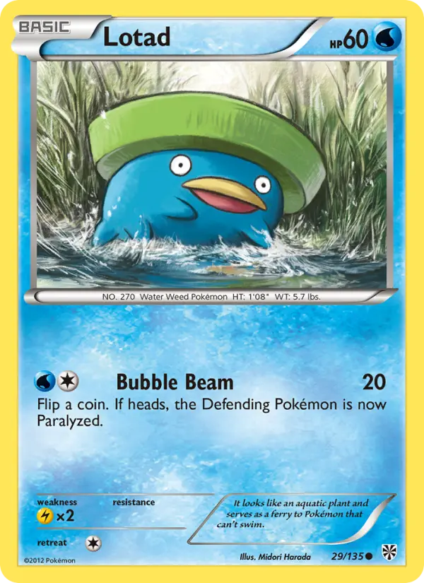 Lotad — Plasma Storm card #29