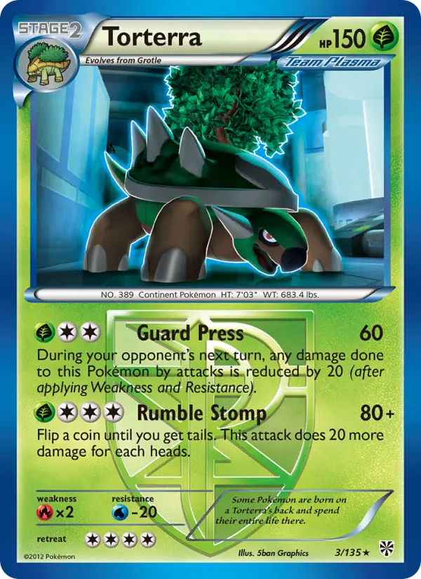 Torterra — Plasma Storm card #3