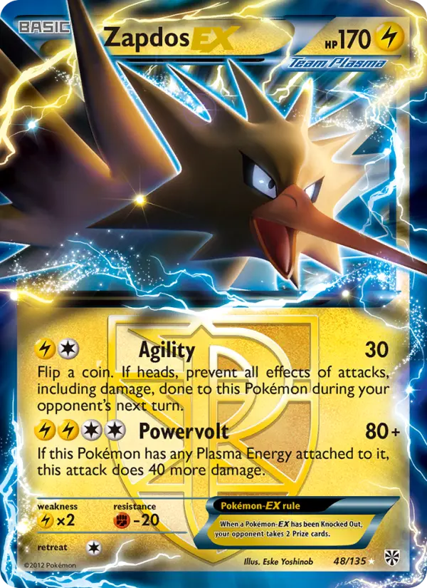 Zapdos-EX — Plasma Storm card #48