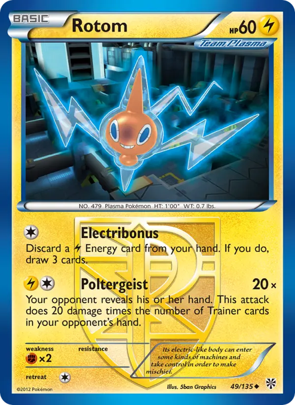 Rotom — Plasma Storm card #49