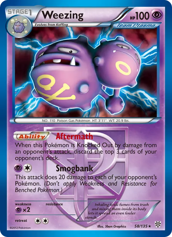 Weezing — Plasma Storm card #58