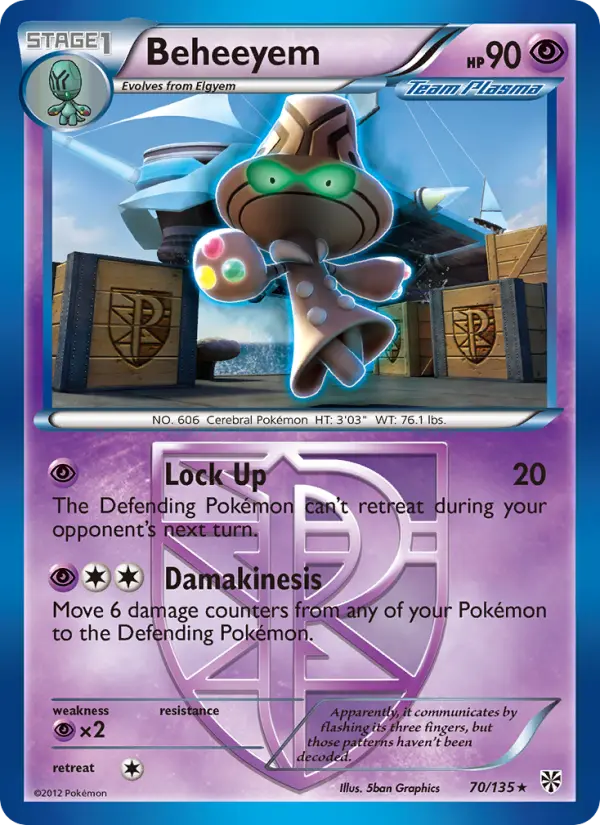 Beheeyem — Plasma Storm card #70