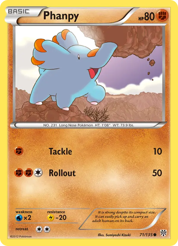 Phanpy — Plasma Storm card #71