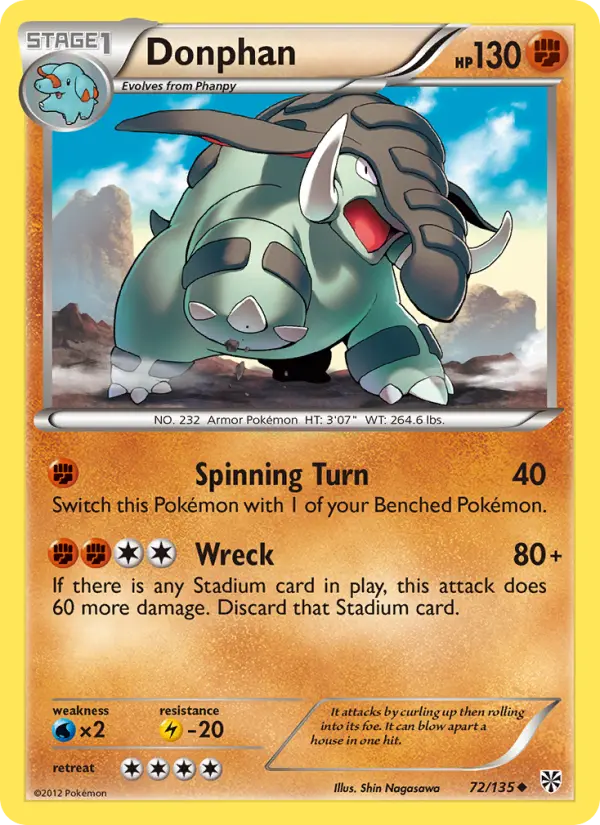 Donphan — Plasma Storm card #72