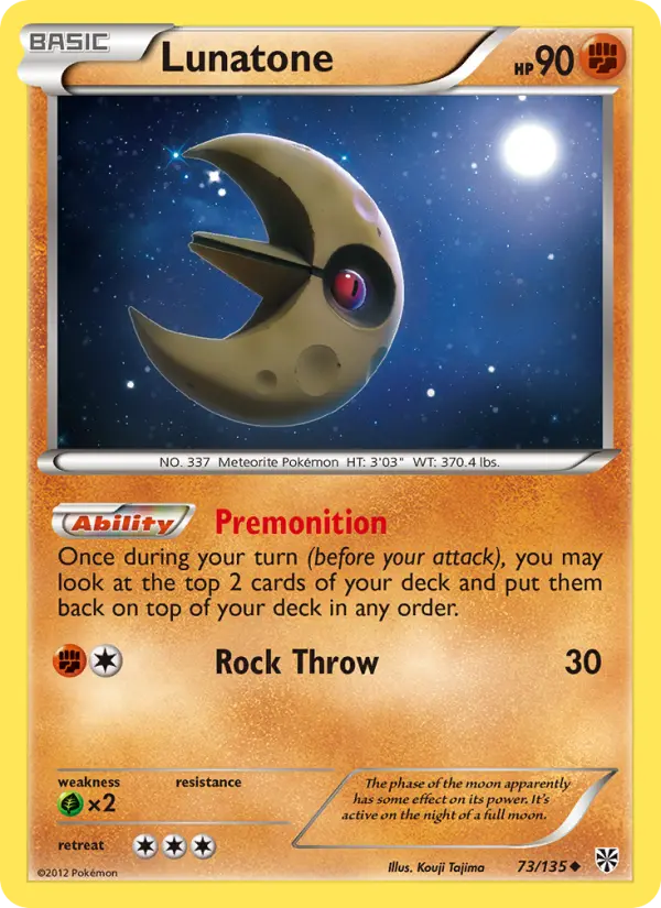 Lunatone — Plasma Storm card #73