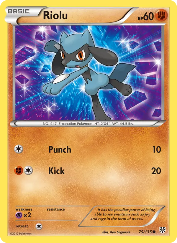 Riolu — Plasma Storm card #75