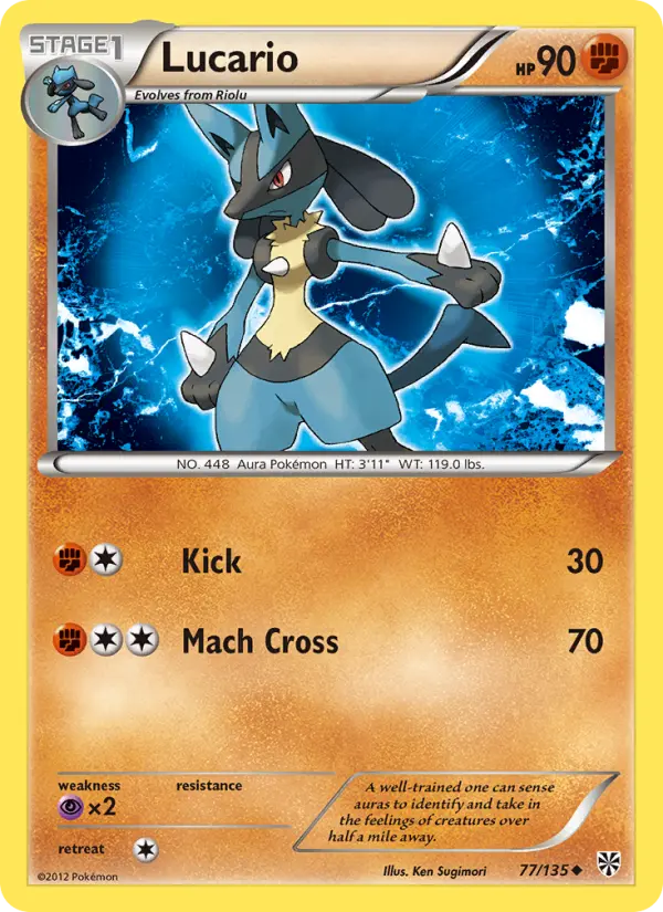 Lucario — Plasma Storm card #77