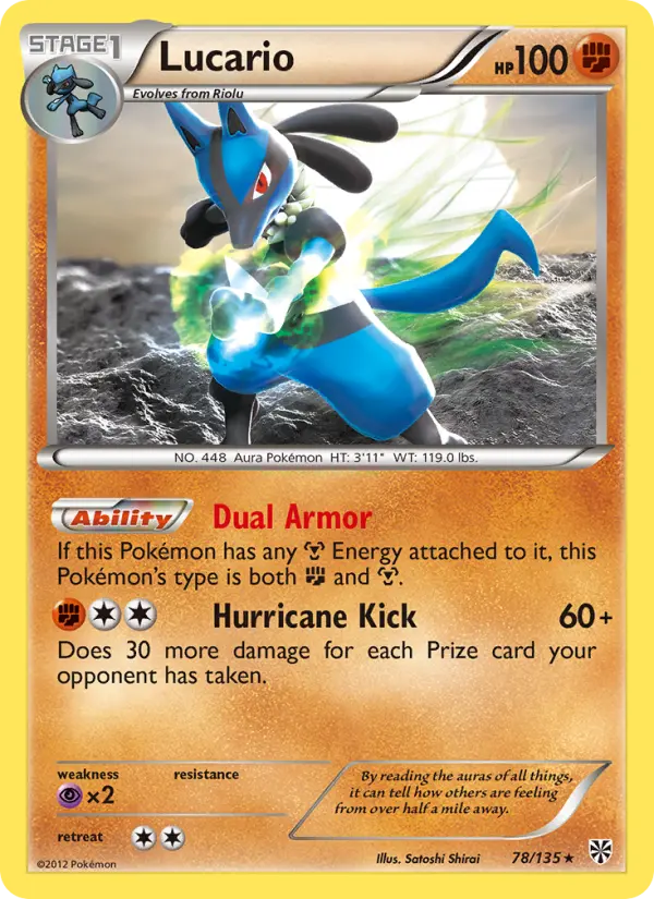 Lucario — Plasma Storm card #78