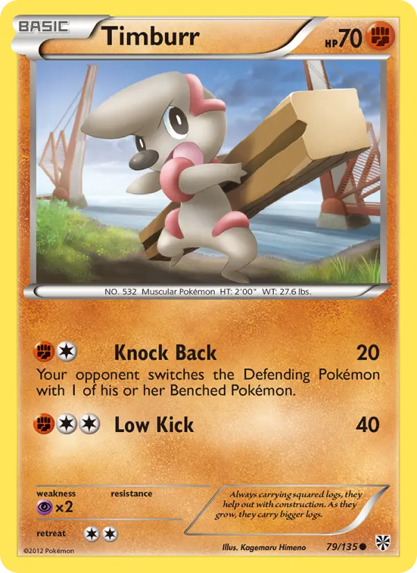 Timburr — Plasma Storm card #79