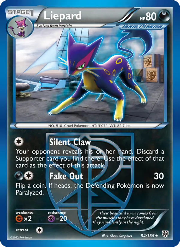 Liepard — Plasma Storm card #84