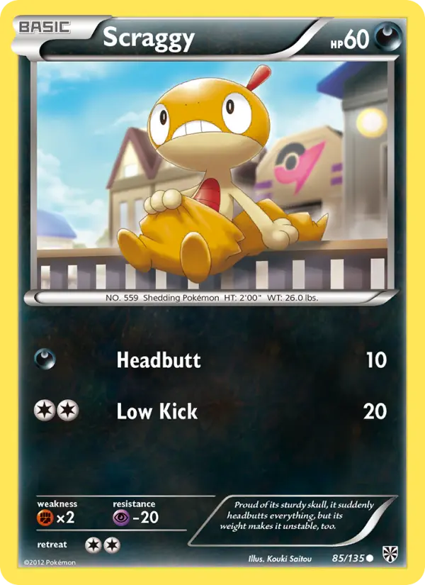 Scraggy — Plasma Storm card #85
