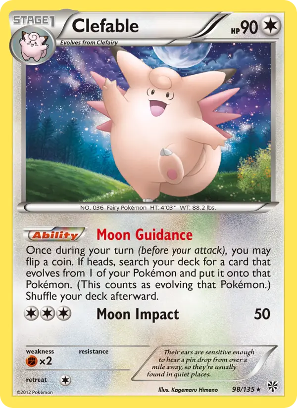 Clefable — Plasma Storm card #98