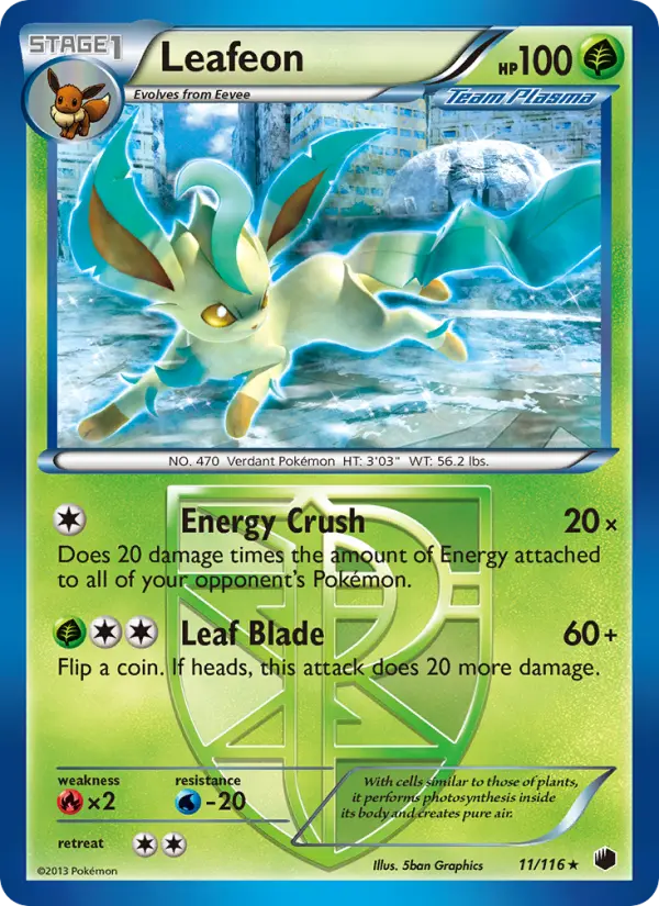 Leafeon — Plasma Freeze card #11