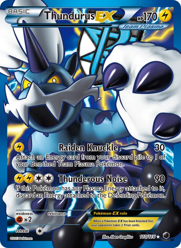 Thundurus-EX — Plasma Freeze card #110