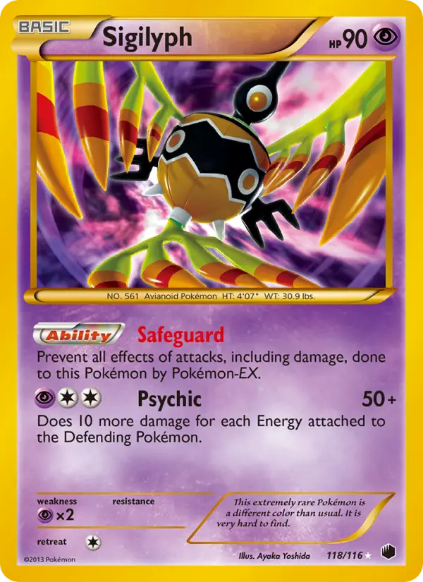 Sigilyph — Plasma Freeze card #118