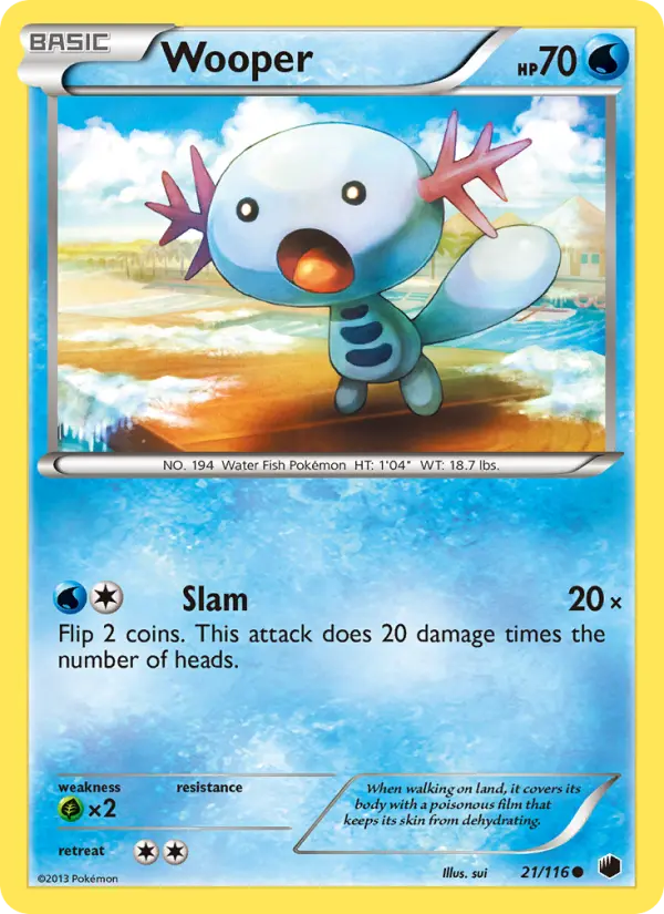 Wooper — Plasma Freeze card #21