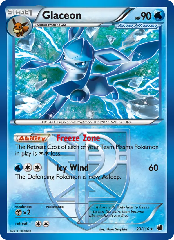 Glaceon — Plasma Freeze card #23