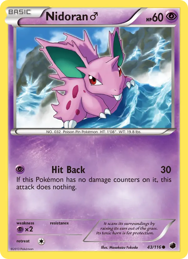 Nidoran♂ — Plasma Freeze card #43