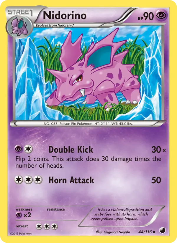 Nidorino — Plasma Freeze card #44