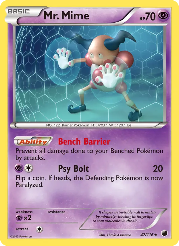 Mr. Mime — Plasma Freeze card #47