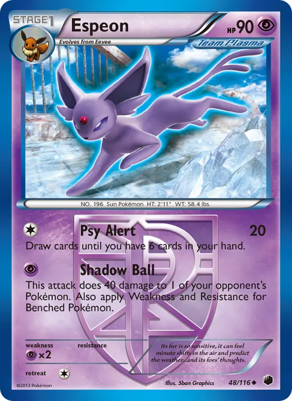 Espeon — Plasma Freeze card #48