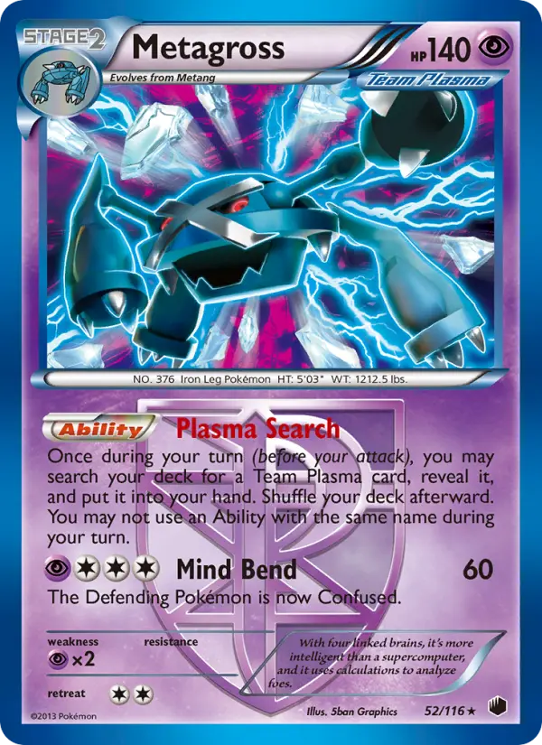 Metagross — Plasma Freeze card #52