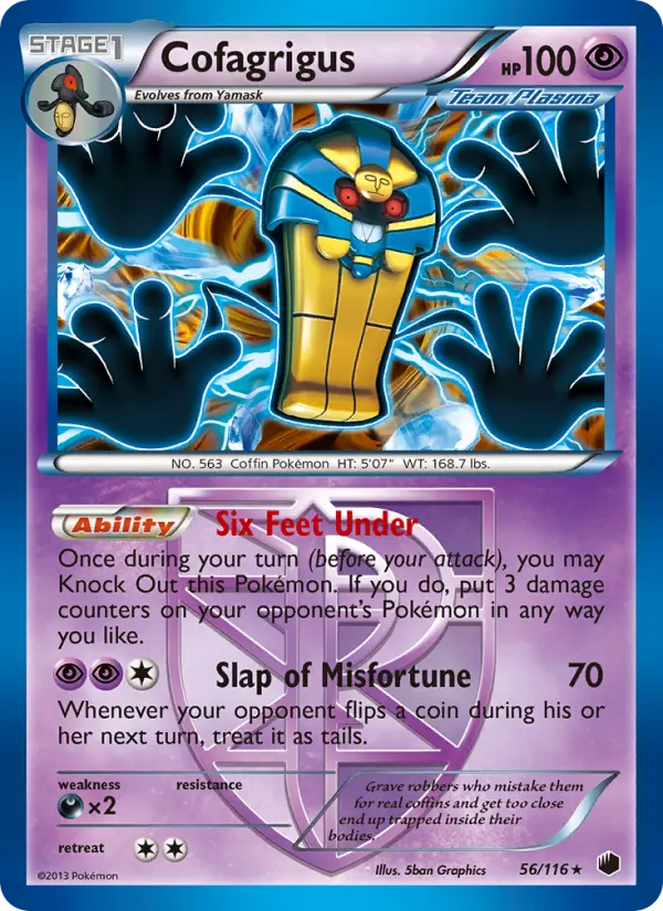 Cofagrigus — Plasma Freeze card #56