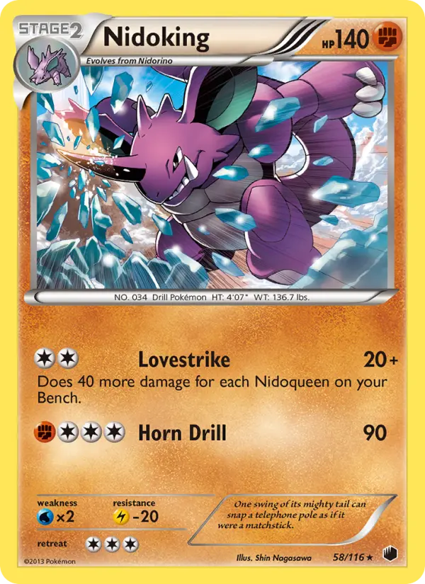 Nidoking — Plasma Freeze card #58