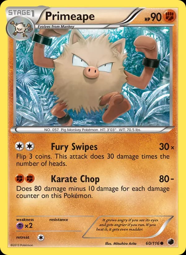 Primeape — Plasma Freeze card #60