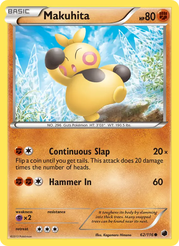Makuhita — Plasma Freeze card #62