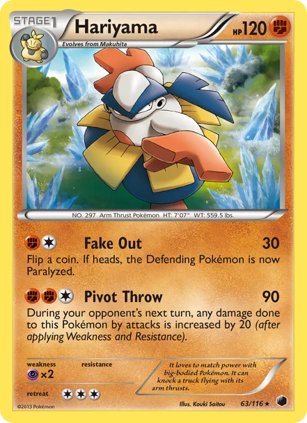 Hariyama — Plasma Freeze card #63
