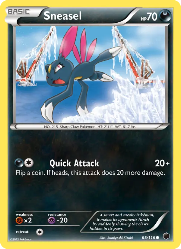 Sneasel — Plasma Freeze card #65