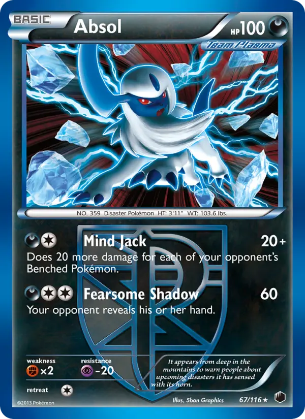 Absol — Plasma Freeze card #67
