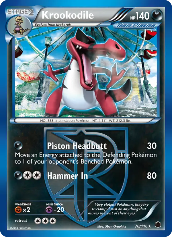 Krookodile — Plasma Freeze card #70