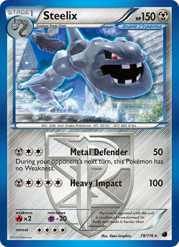 Steelix — Plasma Freeze card #79