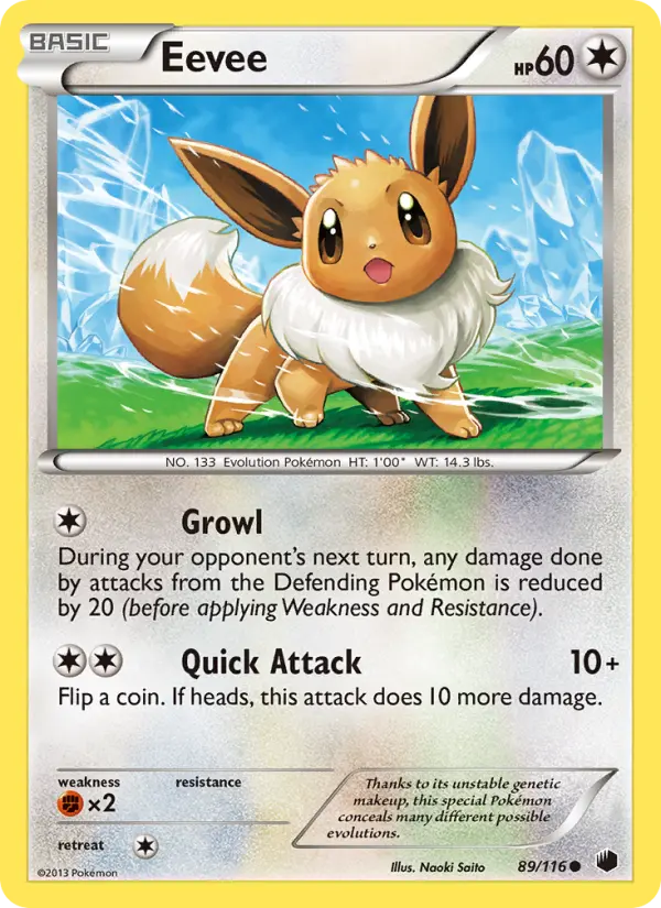 Eevee — Plasma Freeze card #89