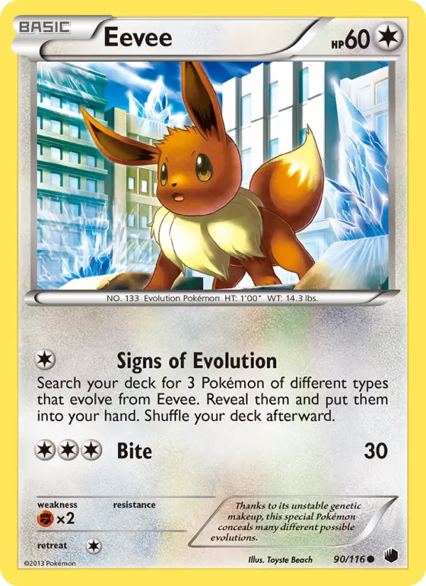 Eevee — Plasma Freeze card #90