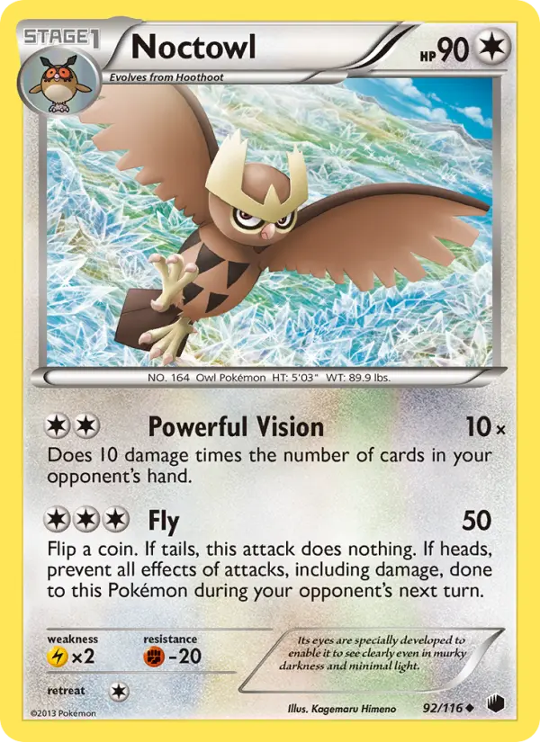 Noctowl — Plasma Freeze card #92