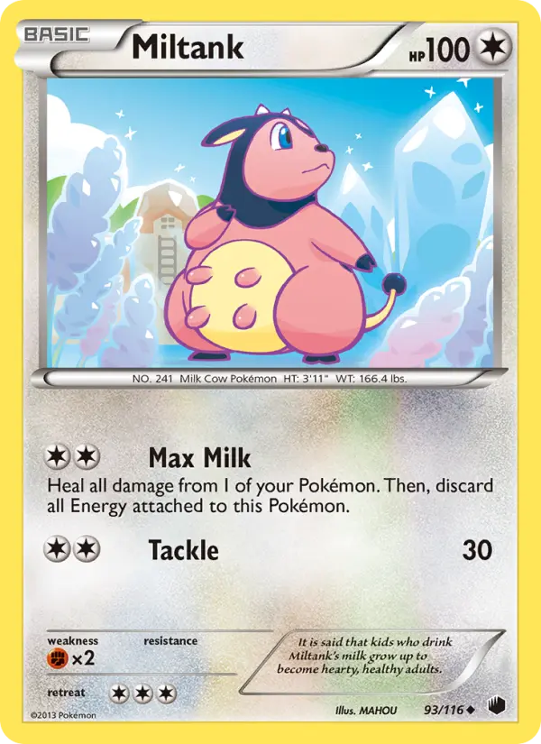 Miltank — Plasma Freeze card #93