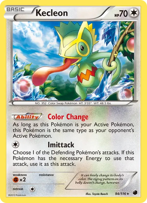 Kecleon — Plasma Freeze card #94