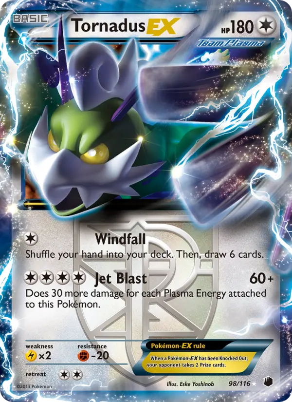 Tornadus-EX — Plasma Freeze card #98