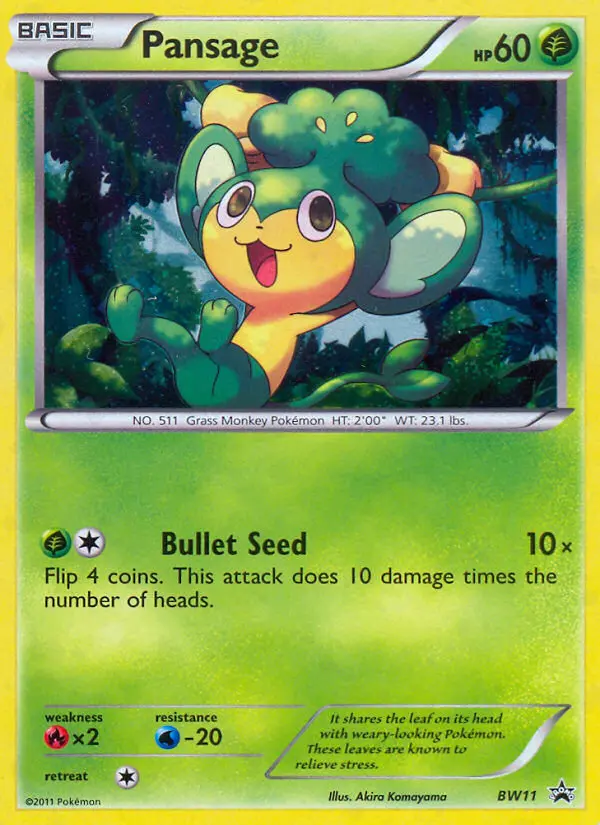Pansage — BW Black Star Promos card #BW11