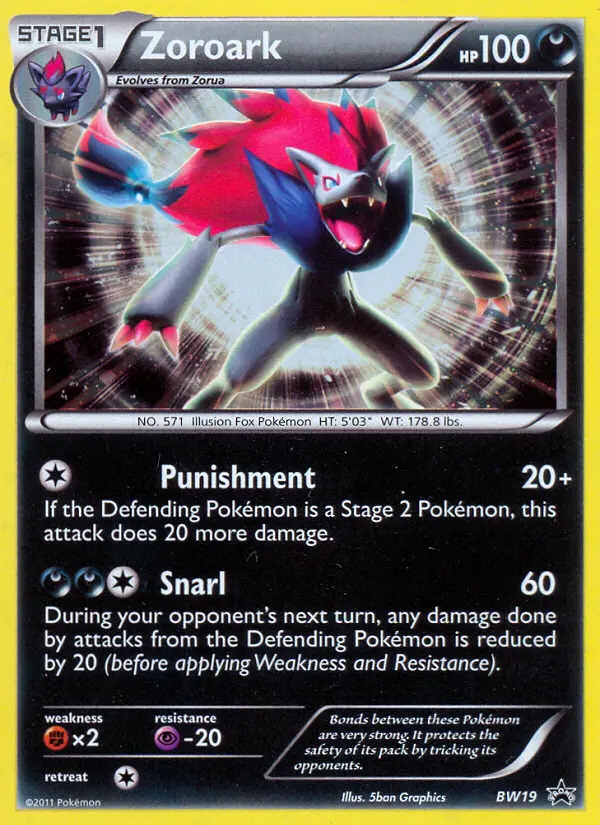 Zoroark — BW Black Star Promos card #BW19