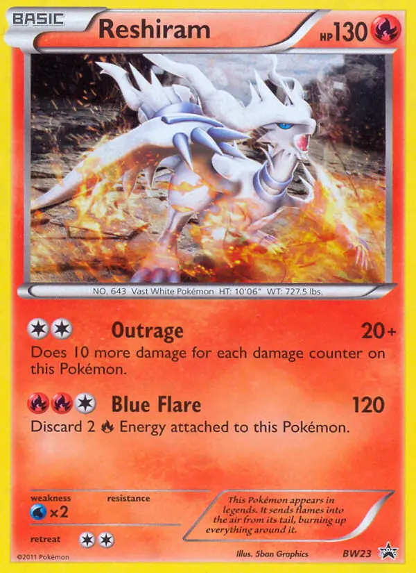 Reshiram — BW Black Star Promos card #BW23
