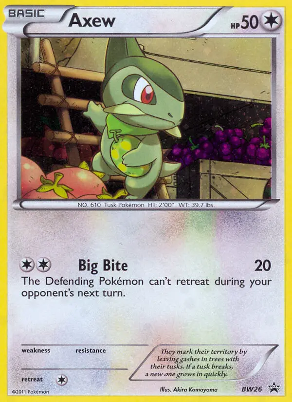 Axew — BW Black Star Promos card #BW26