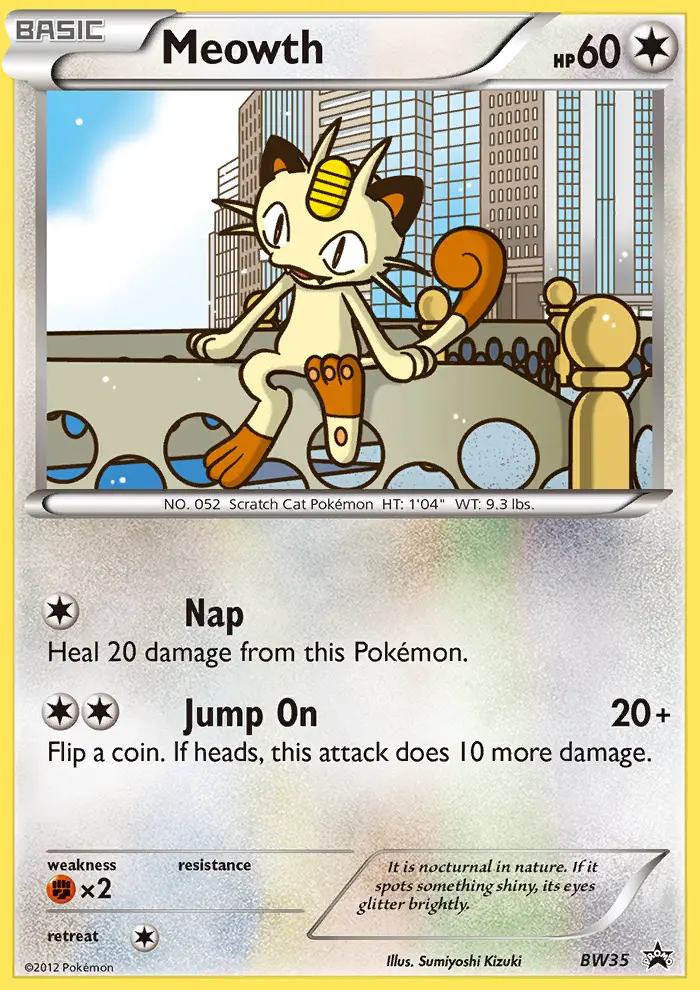 Meowth — BW Black Star Promos card #BW35